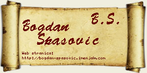 Bogdan Spasović vizit kartica